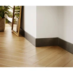 Ilcom Decoratieve Plint FC Van Roestvrij Staal 2700 mm x 80 mm - Zwart Geborsteld
