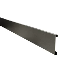 Ilcom Decoratieve Plint FC Van Roestvrij Staal 2700 mm x 80 mm - Zwart Geborsteld