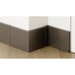 Ilcom Decoratieve Plint FC Van Roestvrij Staal 2700 mm x 100 mm - Zwarte Mat