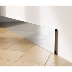 Ilcom Decoratieve Plint FC Van Roestvrij Staal 2700 mm x 100 mm - Zilveren Spiegel