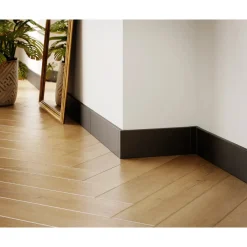 Ilcom Decoratieve Plint FC Van Roestvrij Staal 2700 mm x 60 mm - Zwarte Mat