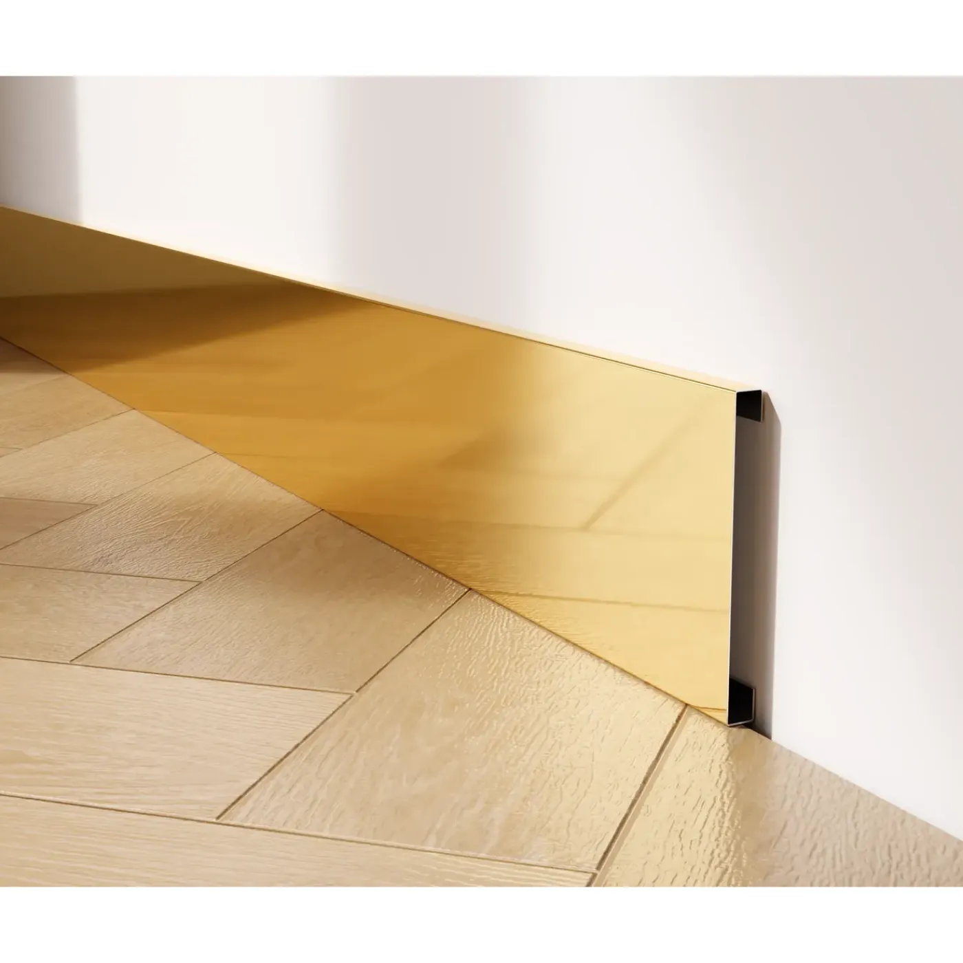 Ilcom Ceramica Ilcom Decoratieve Plint FC Van Roestvrij Staal 2700 mm x 100 mm - Gouden Spiegel