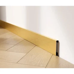 Ilcom Decoratieve Plint FC Van Roestvrij Staal 2700 mm x 60 mm - Goud Geborsteld