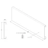 Ilcom Ceramica Ilcom Decoratieve Plint FC Van Roestvrij Staal 2700 mm x 80 mm - Zwarte Mat