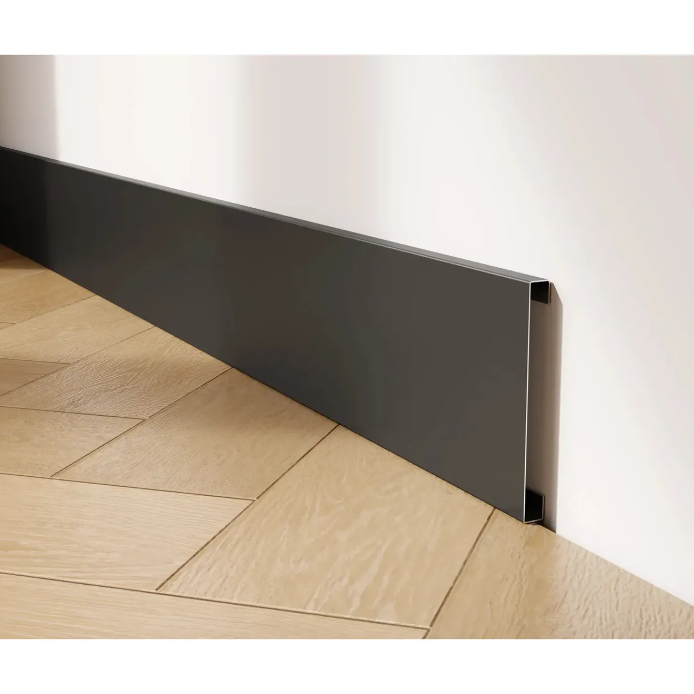 Ilcom Ceramica Ilcom Decoratieve Plint FC Van Roestvrij Staal 2700 mm x 80 mm - Zwarte Mat