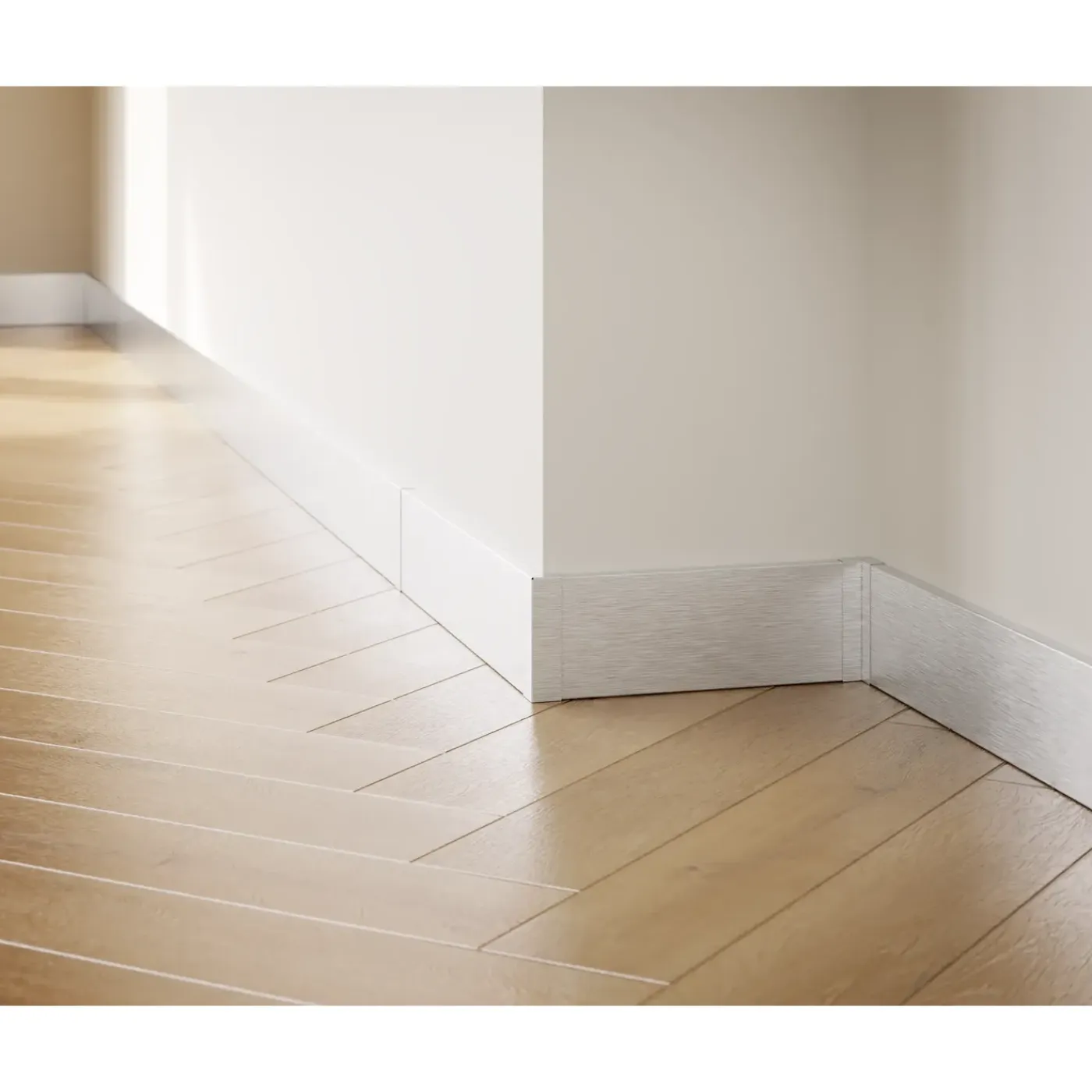 Ilcom Ceramica Ilcom Decoratieve Plint FC Van Roestvrij Staal 2700 mm x 60 mm - Zilver Geborsteld