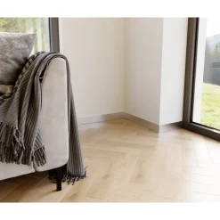 Ilcom Decoratieve Plint FC Van Roestvrij Staal 2700 mm x 100 mm - Zilver Geborsteld