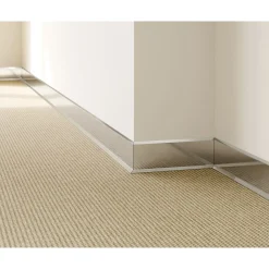 Ilcom decoratieve plint voor muren F Gepolijst zilver - 100mm x 2700mm van roestvrij staal