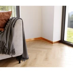 Ilcom decoratieve plint voor muren F Satijn koper - 100mm x 2700mm van roestvrij staal