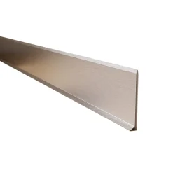 Ilcom decoratieve plint voor muren F Satijn zilver - 100mm x 2700mm van roestvrij staal