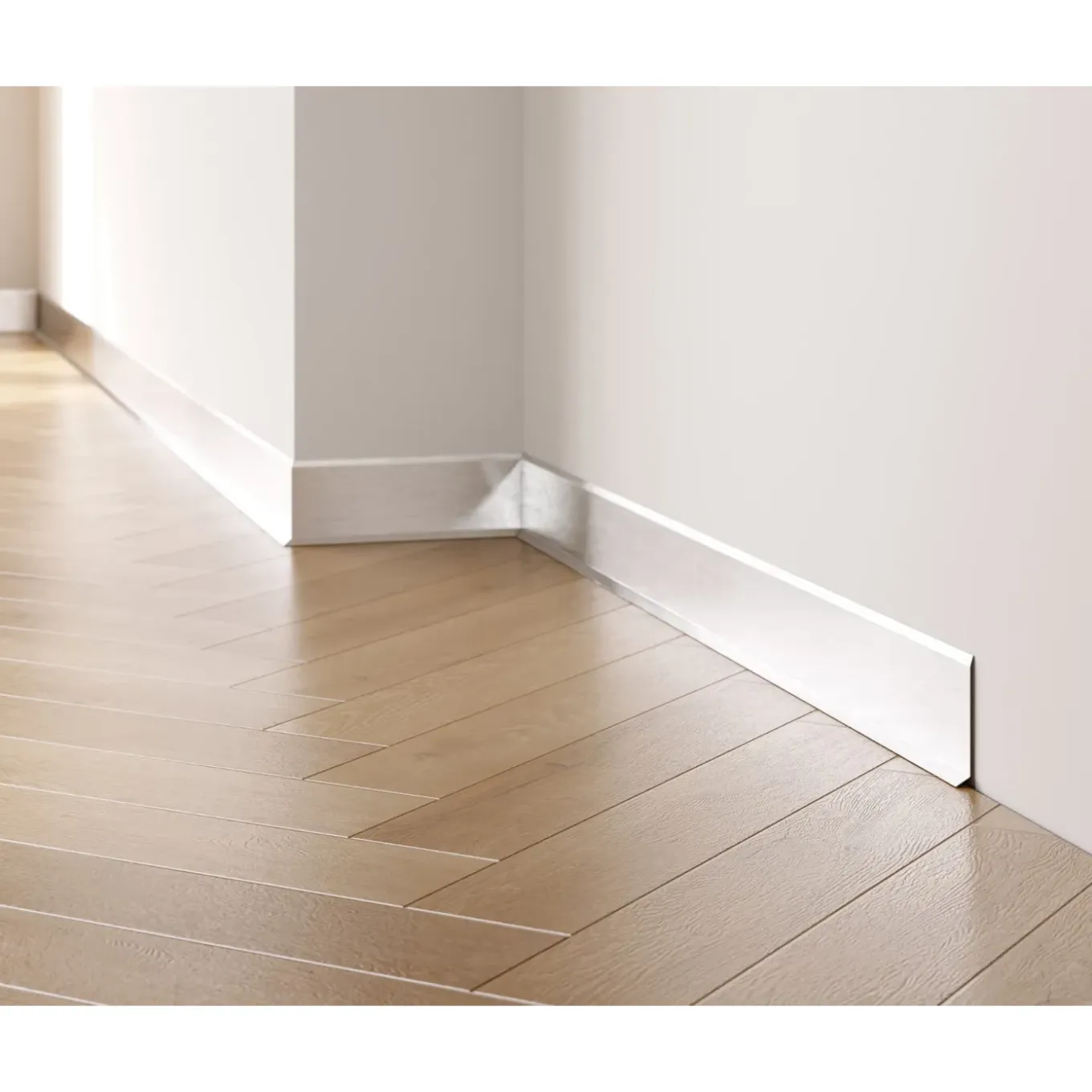 Ilcom Ceramica Ilcom decoratieve plint voor muren F Gepolijst zwart - 80mm x 2700mm van roestvrij staal