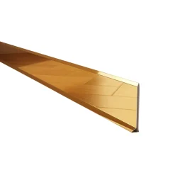 Ilcom Ceramica Ilcom decoratieve plint voor muren F Gepolijst goud - 80mm x 2700mm van roestvrij staal