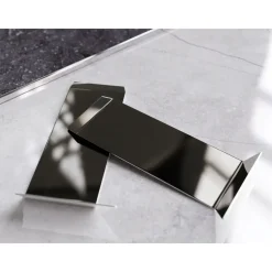 Ilcom Ceramica Ilcom externe hoek voor plint FL Gepolijst zwart- 30mmx100mm van roestvrij staal