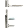 Inboorpaumelle voor opdekdeur - vernikkeld staal - Ø 12x75 mm - 2 stuks