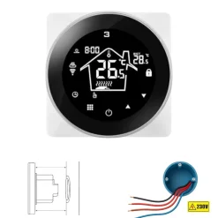Smartlife Domotica Inbouw Thermostaat Voor Elektrische Vloerverwarming Met Touchscreen En Wifi Bediening
