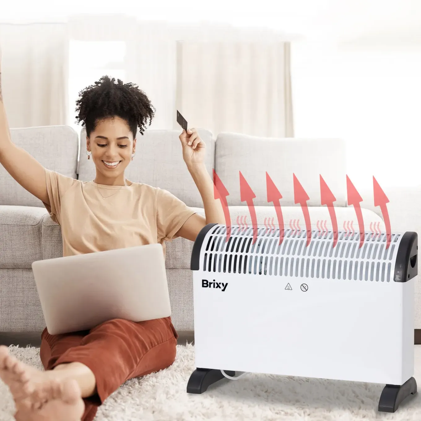 Infinity Goods Elektrische Convector Kachel 750/1500/2000w – Verstelbare Thermostaat