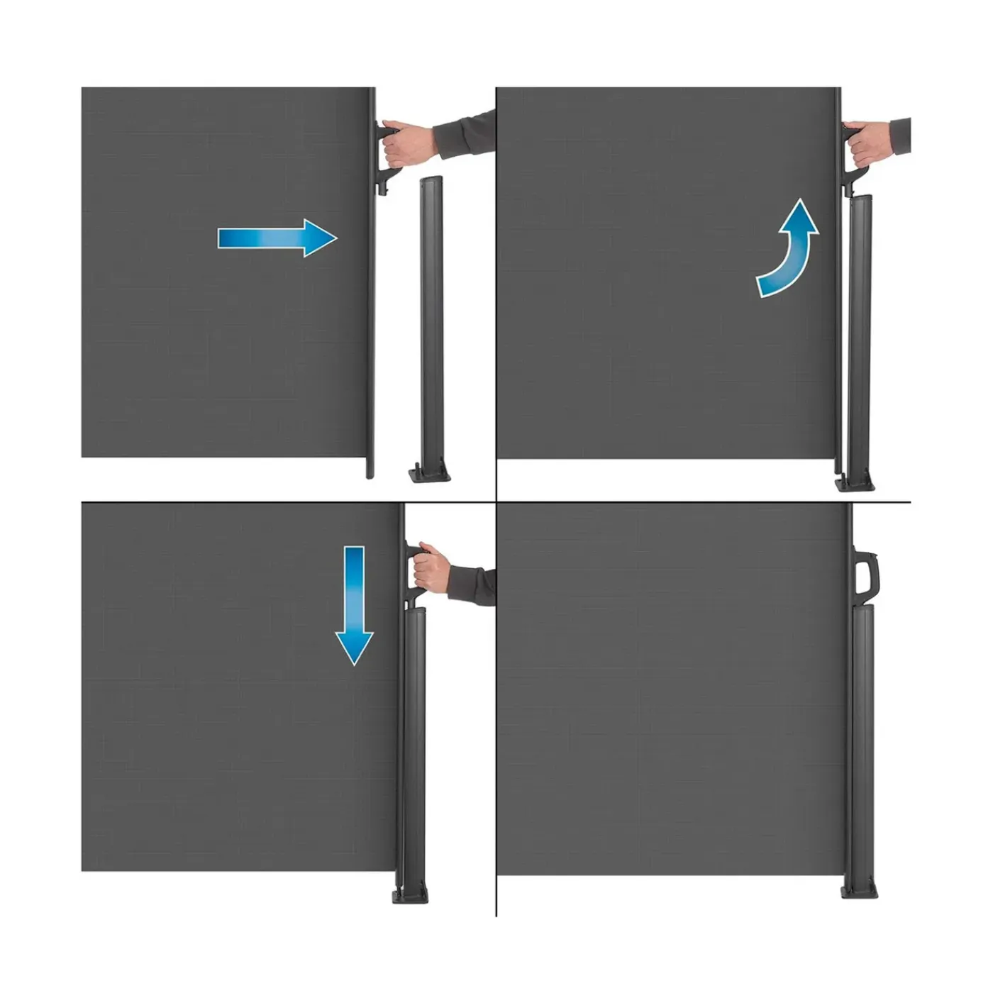 Brixy Infinity Goods Uittrekbaar Windscherm – 300 X 140 Cm – Uitschuifbaar – Oprolbaar – Zonnescherm