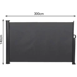 Brixy Infinity Goods Uittrekbaar Windscherm – 300 X 140 Cm – Uitschuifbaar – Oprolbaar – Zonnescherm