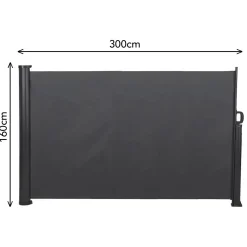 Infinity Goods Verstelbaar Windscherm – 300 X 160 Cm – Uitrekbaar – Inrolbaar – Zonnewering