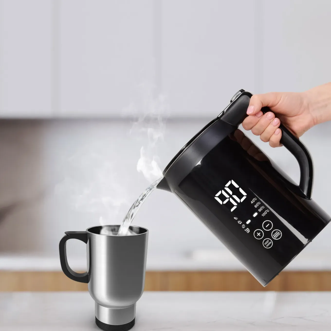 Infinity Goods Waterkoker Met Temperatuurregeling - Warmhoudfunctie - Temperatuurregeling - 1,5l