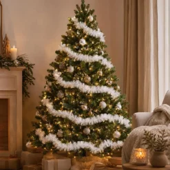 Inge Christmas Goods Kerstslinger - Guirlande - Wit - 270 Cm
