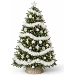 Inge Christmas Goods Kerstslinger - Guirlande - Wit - 270 Cm