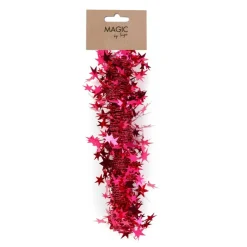 Inge-glas Inge Christmas Goods Kerstslinger - Rood - Folie - 750cm -sterren