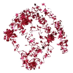 Inge-glas Inge Christmas Goods Kerstslinger - Rood - Folie - 750cm -sterren
