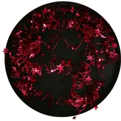 Inge-glas Inge Christmas Goods Kerstslinger - Rood - Folie - 750cm -sterren