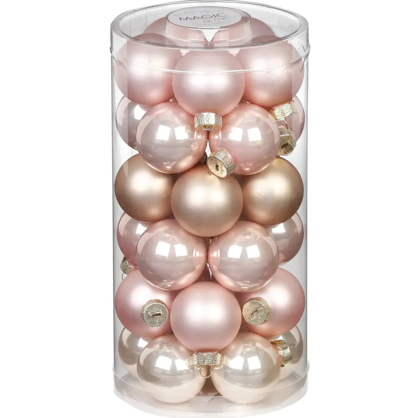 Inge-glas Inge Christmas Kerstballen - 30x St - Parel Roze - D4 Cm - Glas