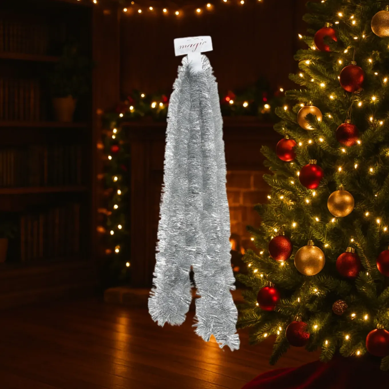 Inge Christmas Kerstslinger - Zilver - 270 Cm - Guirlande Folie