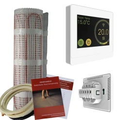Innovaheat - Elektrische vloerverwarming op mat - 1,5 m² - 225 watt - Incl. thermostaat