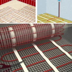 Innovaheat - Elektrische vloerverwarming op mat - 1,5 m² - 225 watt - Incl. thermostaat