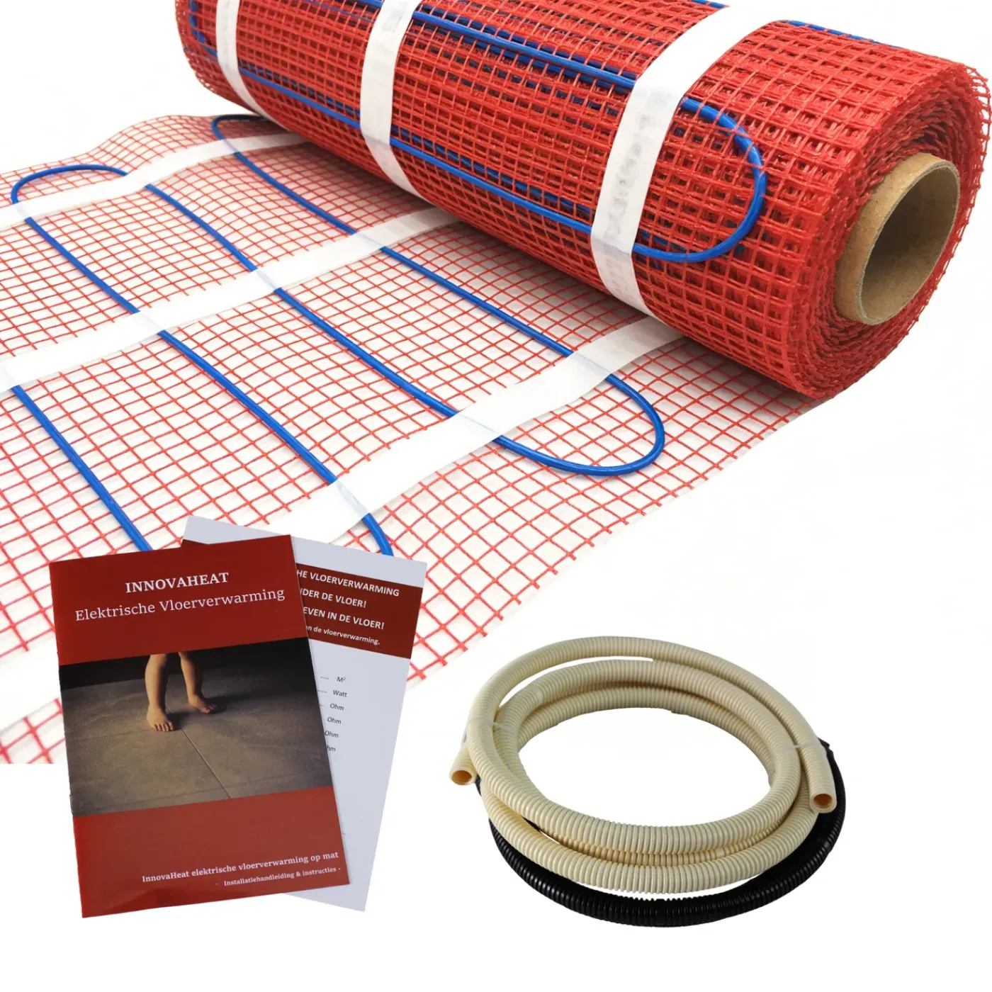 Innovaheat - Elektrische Vloerverwarming Op Mat - 10 M² - 2000 Watt - Incl. thermostaat