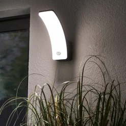 Inspire Buitenwandlamp Lakko - Antraciet - Koel Wit - 11W - met Sensor