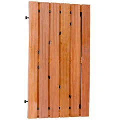 Intergard - Hardhouten Tuinpoort Op Poortframe Bangkirai Compleet 180x100cm