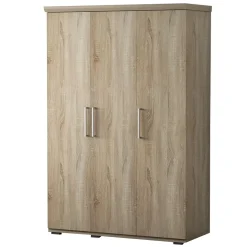 Interiax Kledingkast 'mila' - Sonoma Eik - 3 Deurs - 183x120x52cm