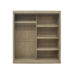 Interiax Kledingkast 'mila' - Sonoma Eik - Schuifdeurkast - 197x182x52 Cm