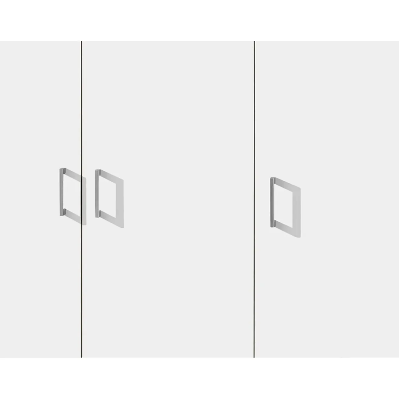 Interiax Opbergkast - Kledingkast 'amelie' - Wit - 3 Deurs - 180x120x40cm