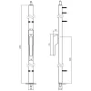 Intersteel Deurespagnolet Niet Afsluitbaar Links 2200mm Ral 9010 Wit