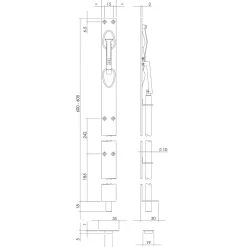 Intersteel Kantschuif 600 Mm Rvs Geborsteld