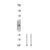 Intersteel Kruk-espagnolet Links T-recht Met Stangenset 2x 1245 Mm Rvs Geborsteld