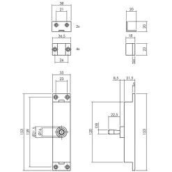 Intersteel Kruk-espagnolet Links Hoek 90° Met Stangenset 2 X 1245 Mm Zwart