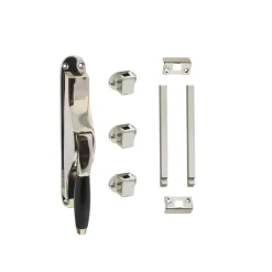 Intersteel Pomp-espagnolet Ton Basic Met Stangen Set 2x 1250 Mm Nikkel/ebbenhout