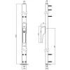 Intersteel Raamespagnolet Afsluitbaar Links 1800mm Met Uitwisselbare Cilinder Aluminium