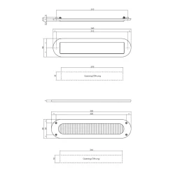 Intersteel Set Briefplaat En Tochtwering Ovaal Rvs Getrommeld