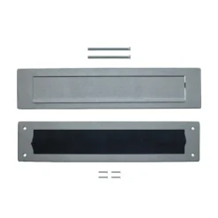 Intersteel Set Briefplaat En Tochtwering Rechthoekig Rvs Getrommeld