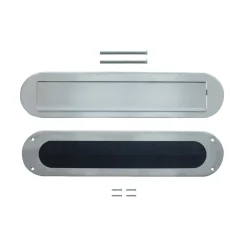 Intersteel Set Briefplaat En Tochtwering Ovaal Rvs