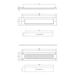 Intersteel Set Briefplaat En Tochtwering Rechthoekig Rvs