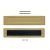 Intersteel Set Briefplaat En Tochtwering Rechthoekig Pvd Messing Getrommeld